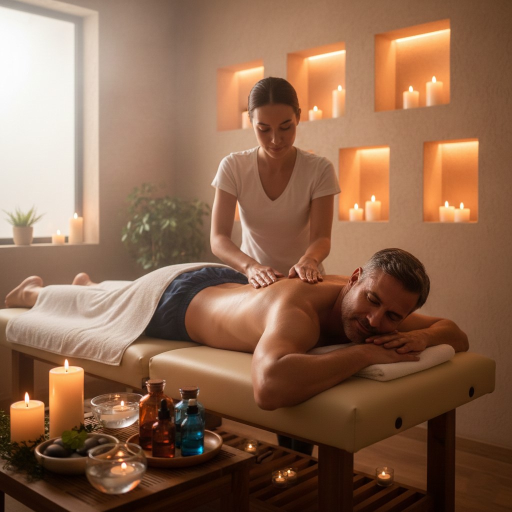 تدليك بالزيوت العطرية